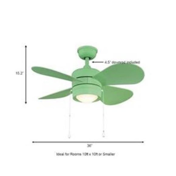 Home Decorators Collection Padgette 36 inch LED Green Ceiling Fan - Picture 1 of 6